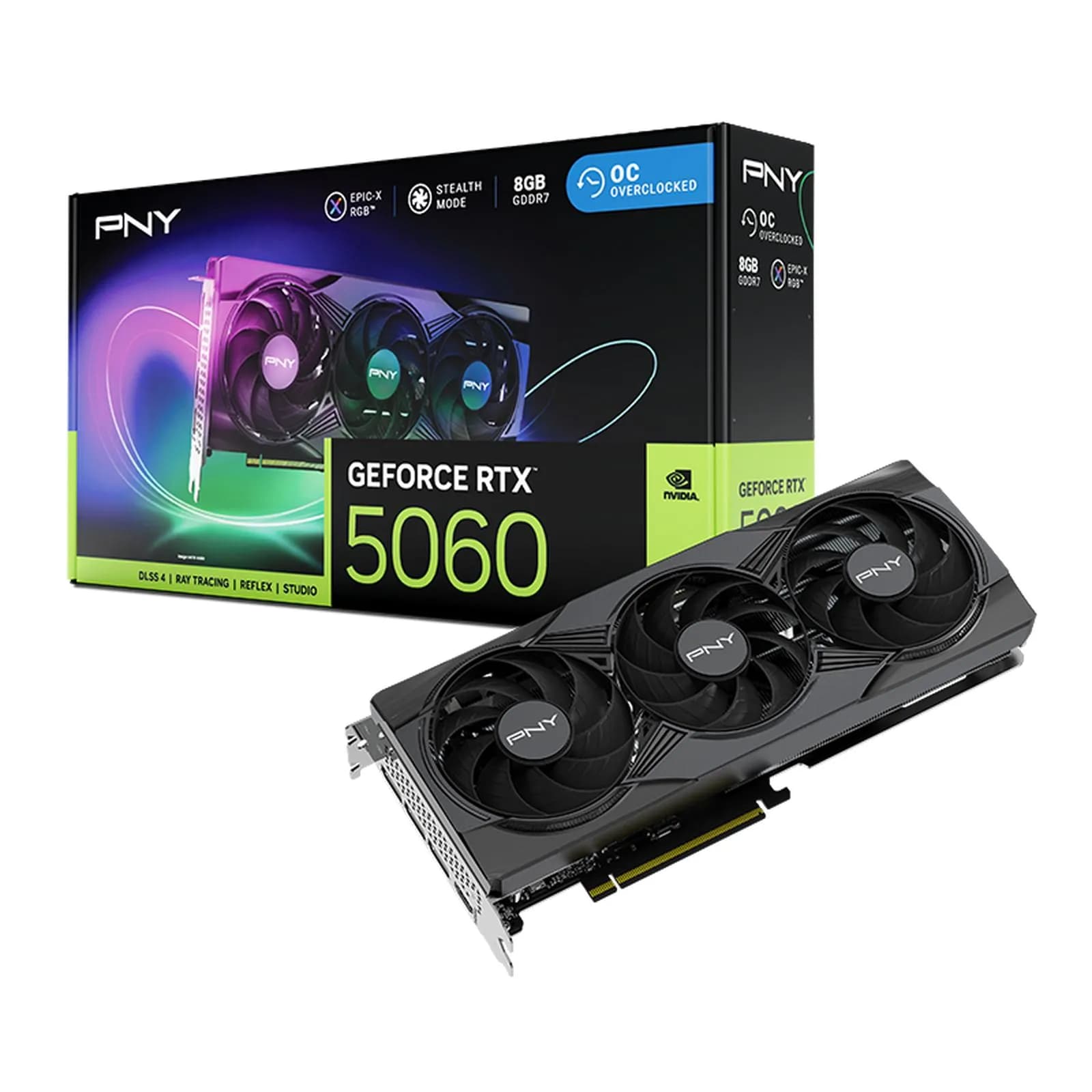 VGA CARD PNY ARGB EPIC-X RTX 5060 8GB OC GDDR7