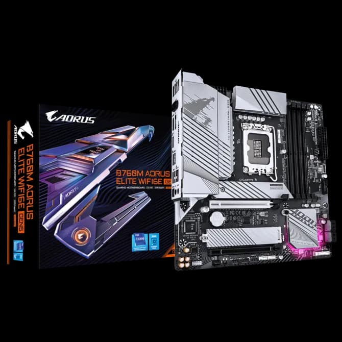 MOTHERBOARD GIGABYTE B760M AORUS ELITE WIFI6E LGA1700 DDR5 - mATX