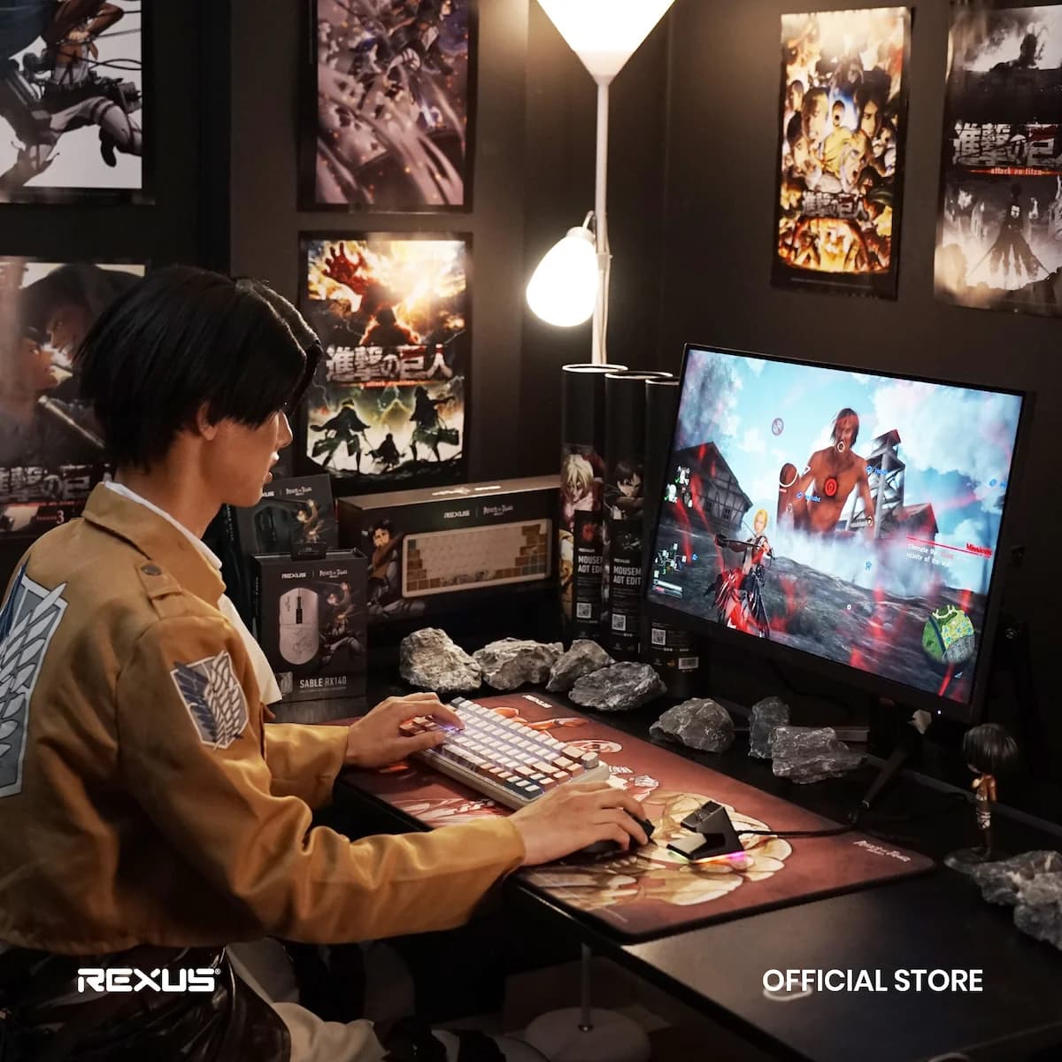 MOUSEPAD REXUS X ATTACK ON TITAN DESKMAT ANTI SLIP AOT SERIES EDITION - (RX-MP50 / RX-MP51 / RX-MP52)
