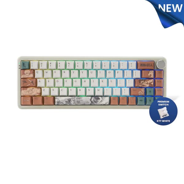 KEYBOARD REXUS x ATTACK ON TITAN MECHANICAL HOTSWAP AETHER 65 TRI MODE