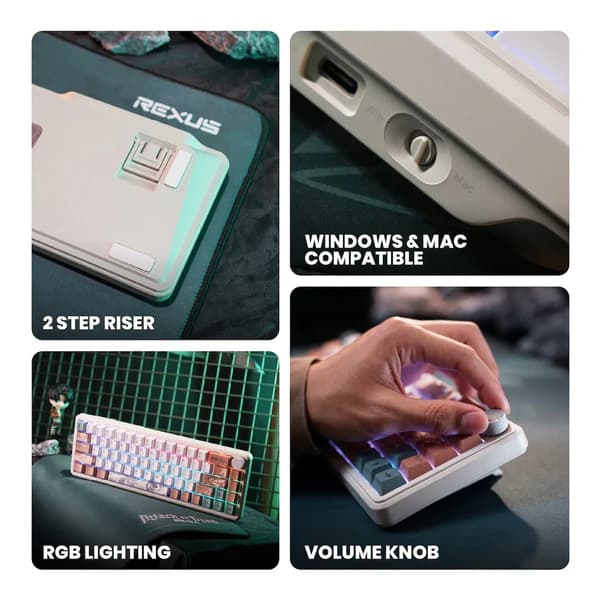 KEYBOARD REXUS x ATTACK ON TITAN MECHANICAL HOTSWAP AETHER 65 TRI MODE