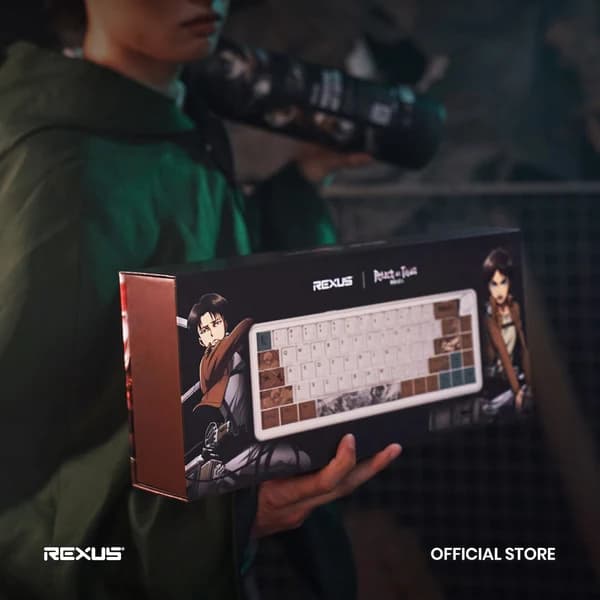 KEYBOARD REXUS x ATTACK ON TITAN MECHANICAL HOTSWAP AETHER 65 TRI MODE