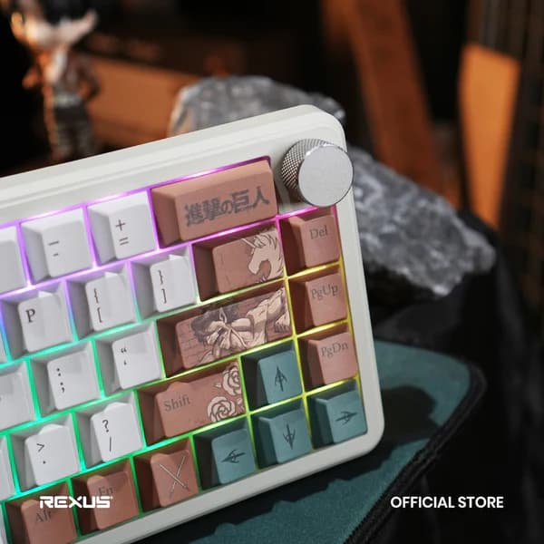 KEYBOARD REXUS x ATTACK ON TITAN MECHANICAL HOTSWAP AETHER 65 TRI MODE
