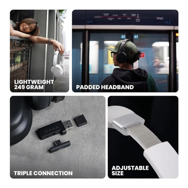 HEADSET REXUS DAXA GAEA DX-TS2 TRI CONNECTION WIRELESS & DETACHABLE MIC