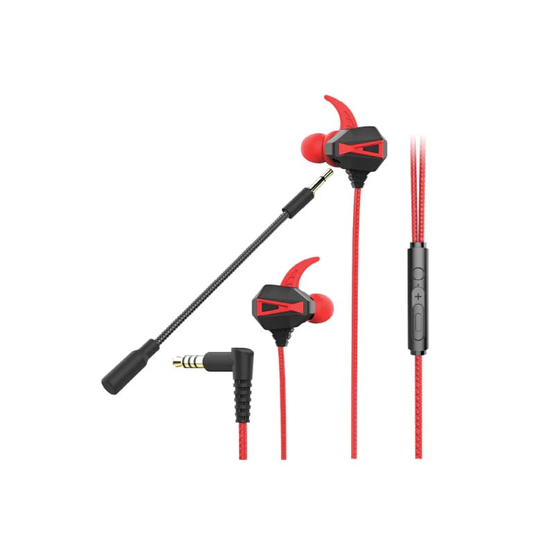 EARPHONE REXUS GAMING ME8 WITH DETACHABLE MICROPHONE 3.5mm JACK AUDIO