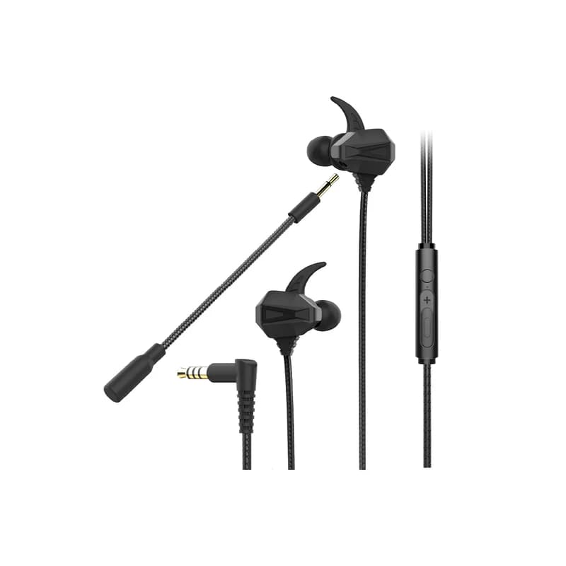 EARPHONE REXUS GAMING ME8 WITH DETACHABLE MICROPHONE 3.5mm JACK AUDIO