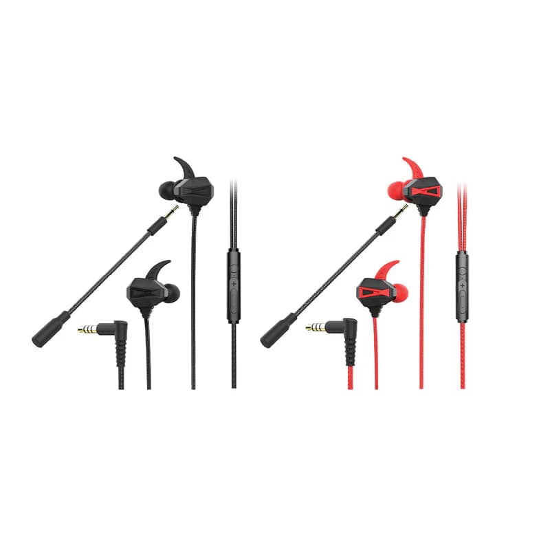 EARPHONE REXUS GAMING ME8 WITH DETACHABLE MICROPHONE 3.5mm JACK AUDIO
