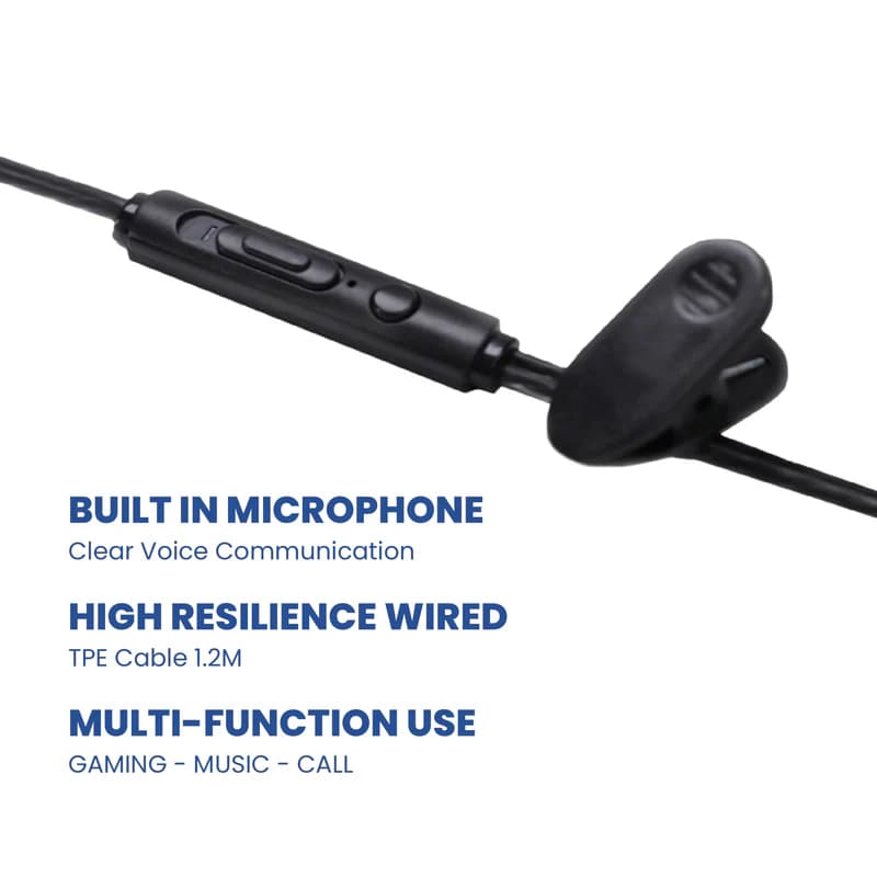 EARPHONE REXUS EZ4 IN EAR MONITOR GAMING BUILT-IN MICROPHONE WITH 3.5mm JACK AUDIO