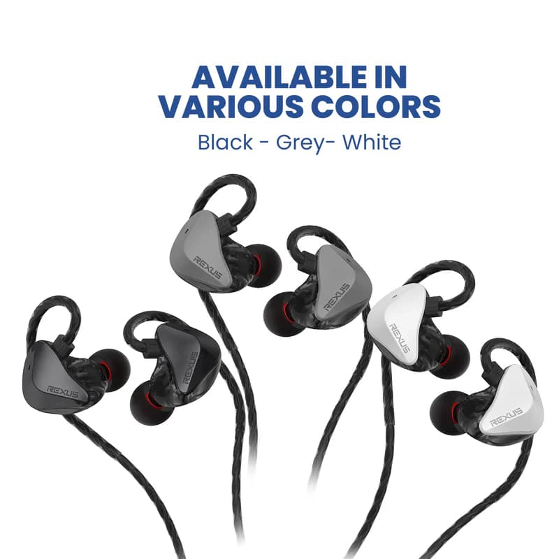 EARPHONE REXUS EZ4 IN EAR MONITOR GAMING BUILT-IN MICROPHONE WITH 3.5mm JACK AUDIO