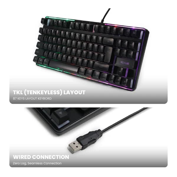 KEYBOARD REXUS K9L BATTLEFIRE MEMBRANCE RGB BACKLIGHT PLUG & PLAY