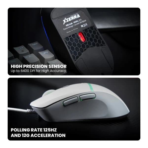 MOUSE REXUS XIERRA G15 GAMING WIRED DYNAMIC RGB 6400DPI