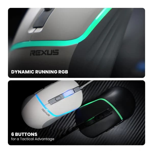 MOUSE REXUS XIERRA G15 GAMING WIRED DYNAMIC RGB 6400DPI