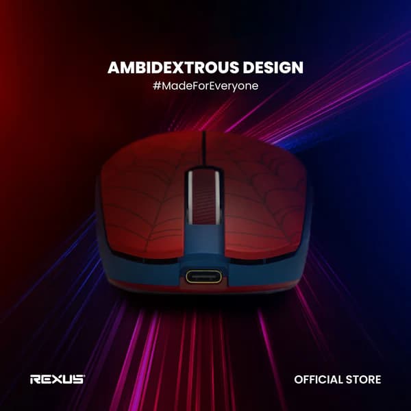 MOUSE REXUS RIVA RX-120 MARVEL EDITION LIGHTWEIGHT PAW3311 TRIPLE CONNECTION