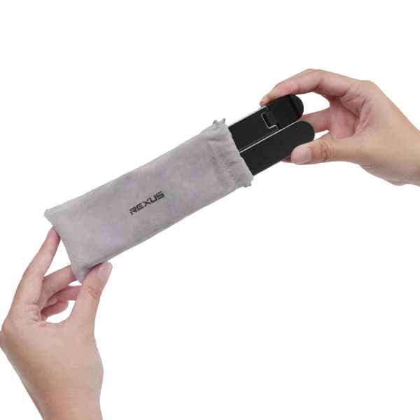 REXUS FOLDABLE LAPTOP STAND FP10 WITH USB HUB TYPE C & USB 3.0 GREY