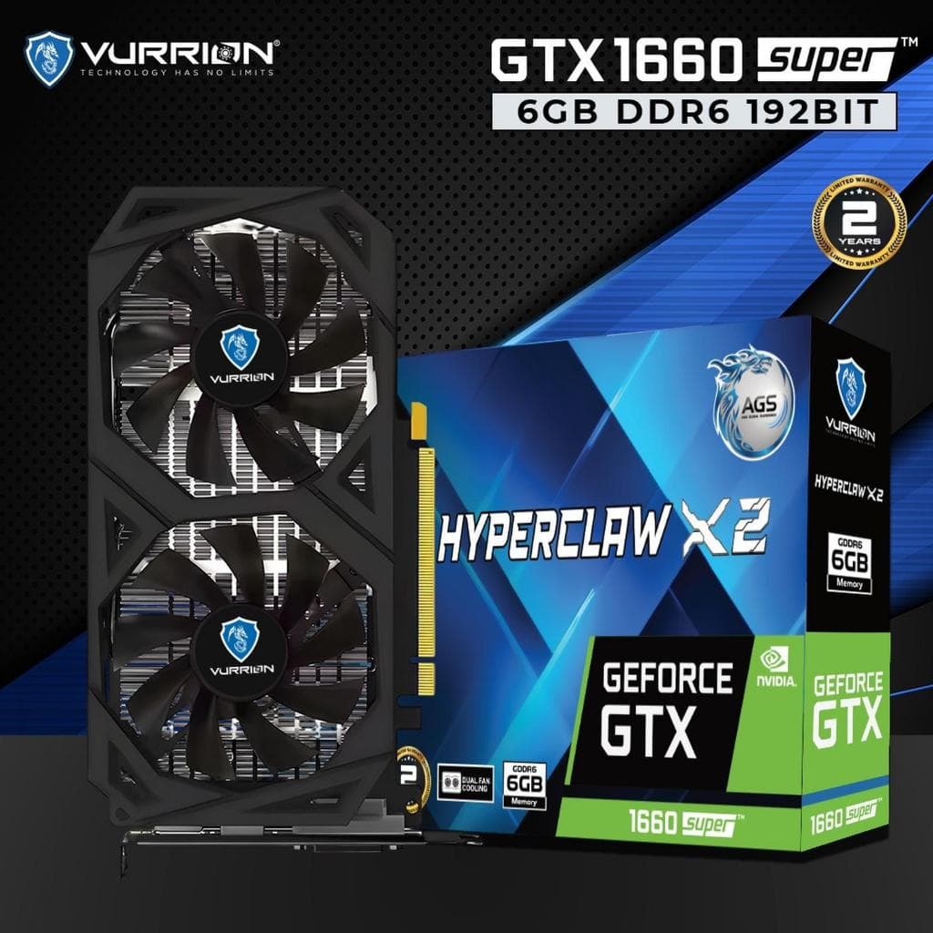 VGA CARD VURRION HYPERCLAW X2 GTX 1660 SUPER 6GB GDDR6