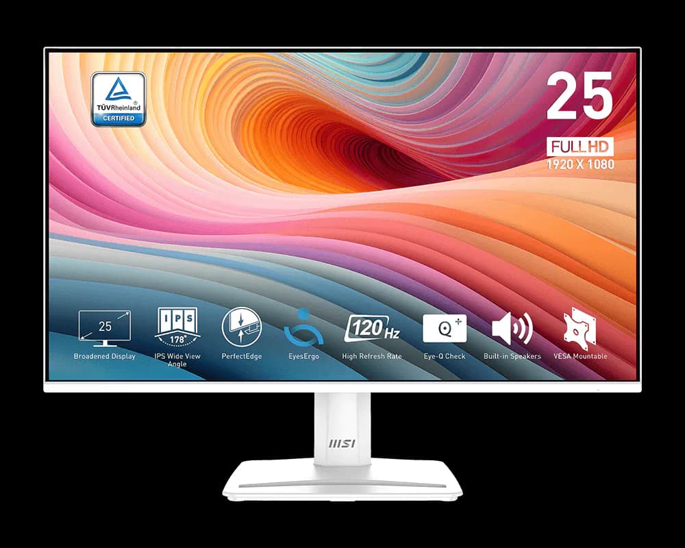 MONITOR MSI PRO MP251W E2 25" FLAT IPS FHD (1920x1080) 120Hz 99%sRGB