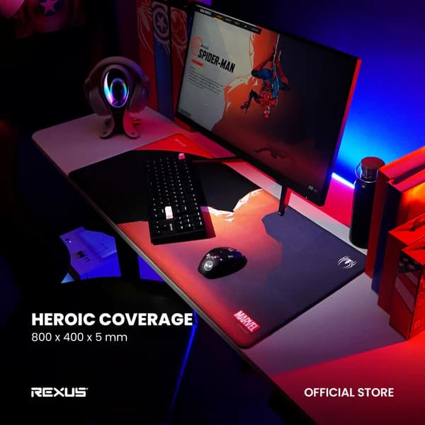 MOUSEPAD REXUS X DAXA MARVEL DESKMAT ANTI SLIP MARVEL EDITION 80x40cm – (RX-MM50 / RX-MM51 / RX-MM52)