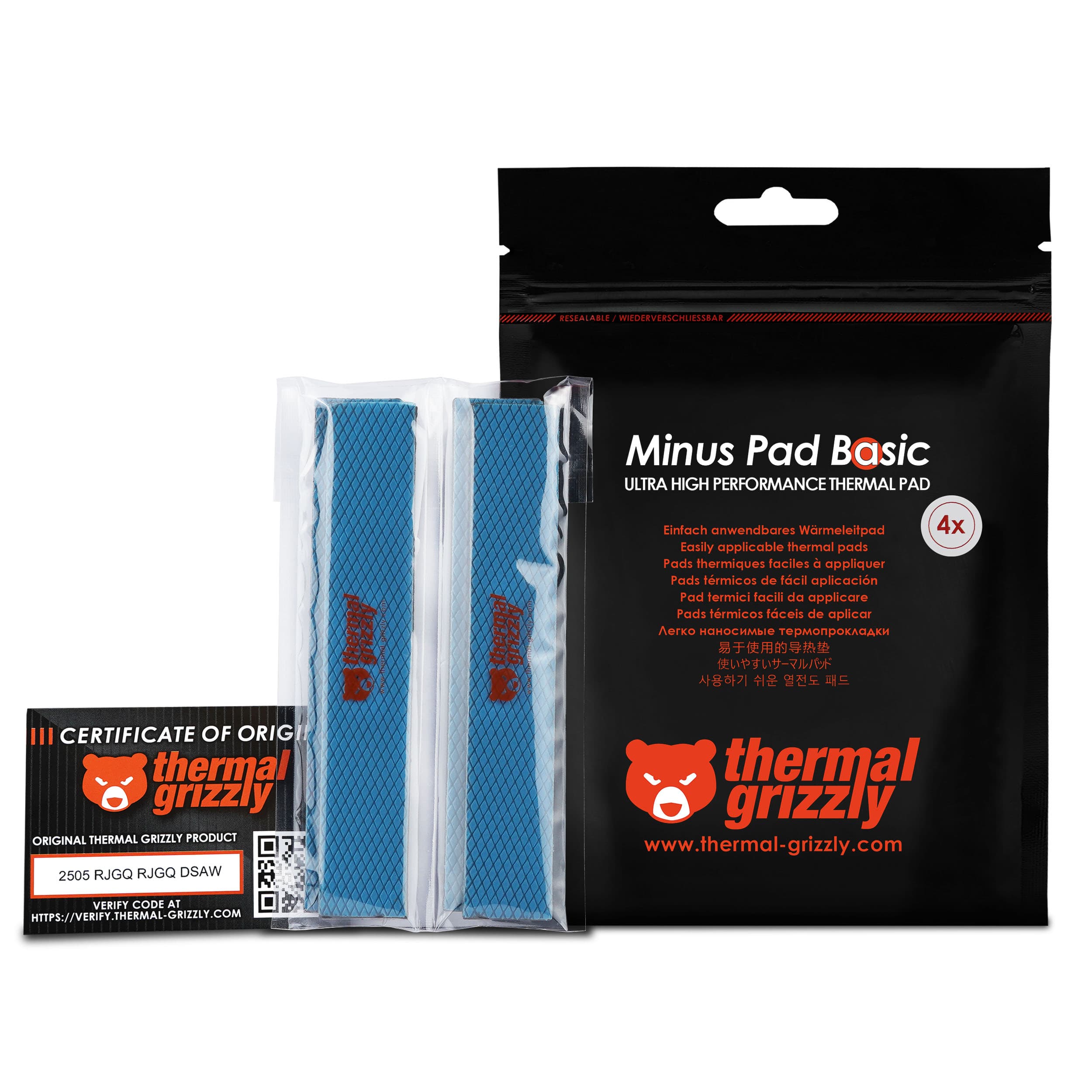 THERMAL PAD GRIZZLY MINUS PAD BASIC ULTRA HIGH PERFORMANCE (4PCS)
