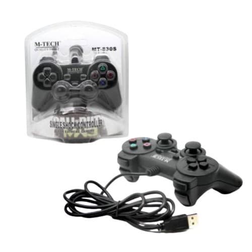 GAMEPAD MTECH SINGLE GETAR MT-830S-BLACK