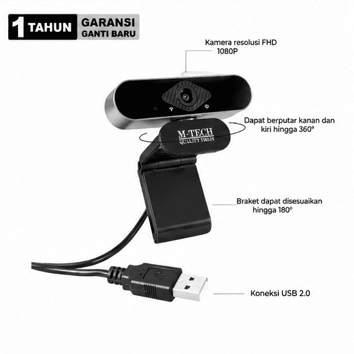 WEBCAM MTECH WB-350 1080P