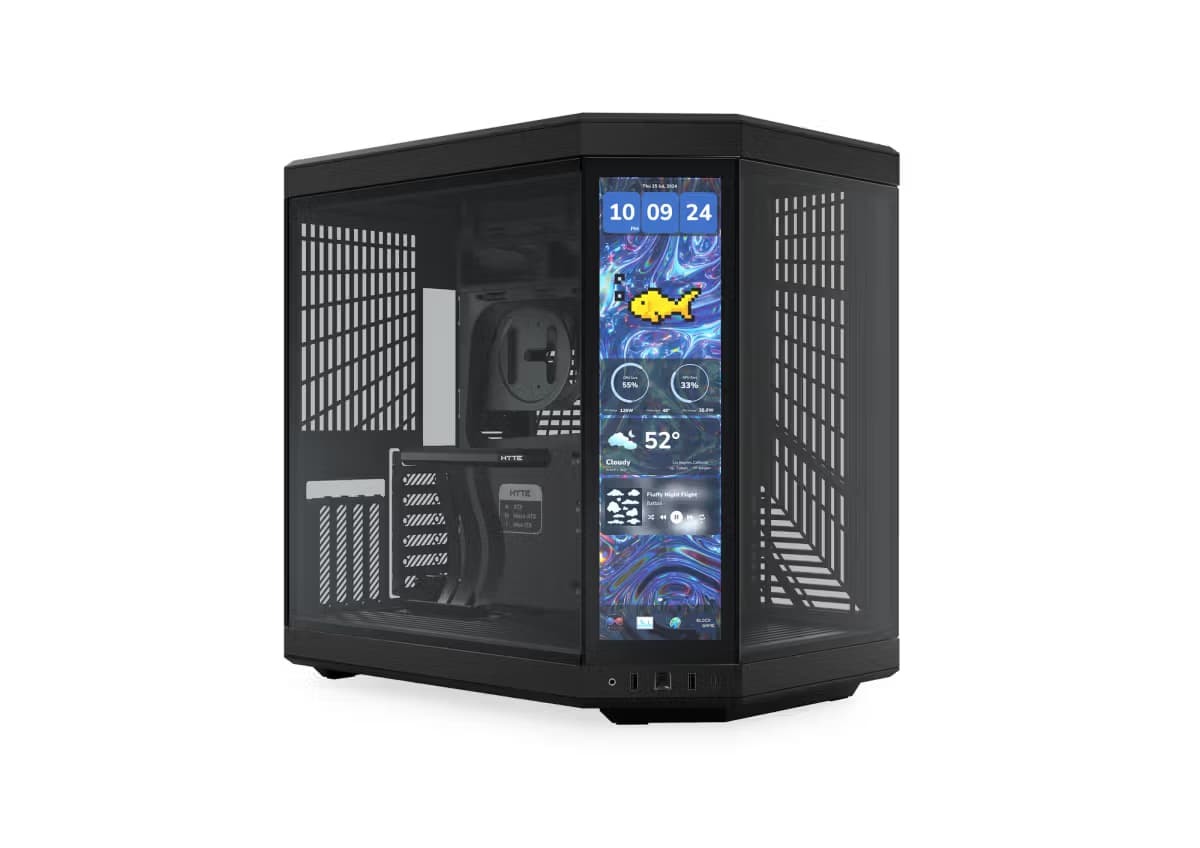 CASING HYTE Y70 TOUCH INFINITE CASE WITH 14.9 LCD MID TOWER - EATX — Black