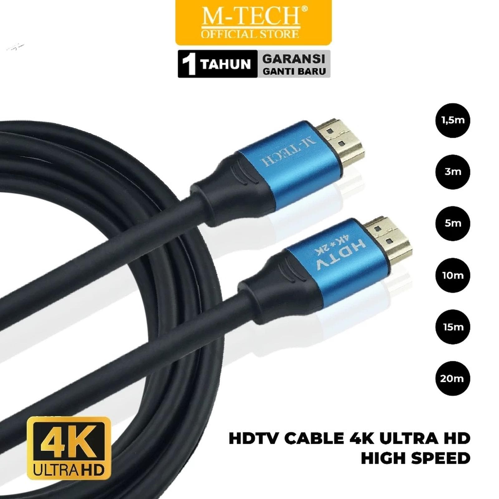 KABEL HDMI MTECH 2.0 4K (1.5M-25M)