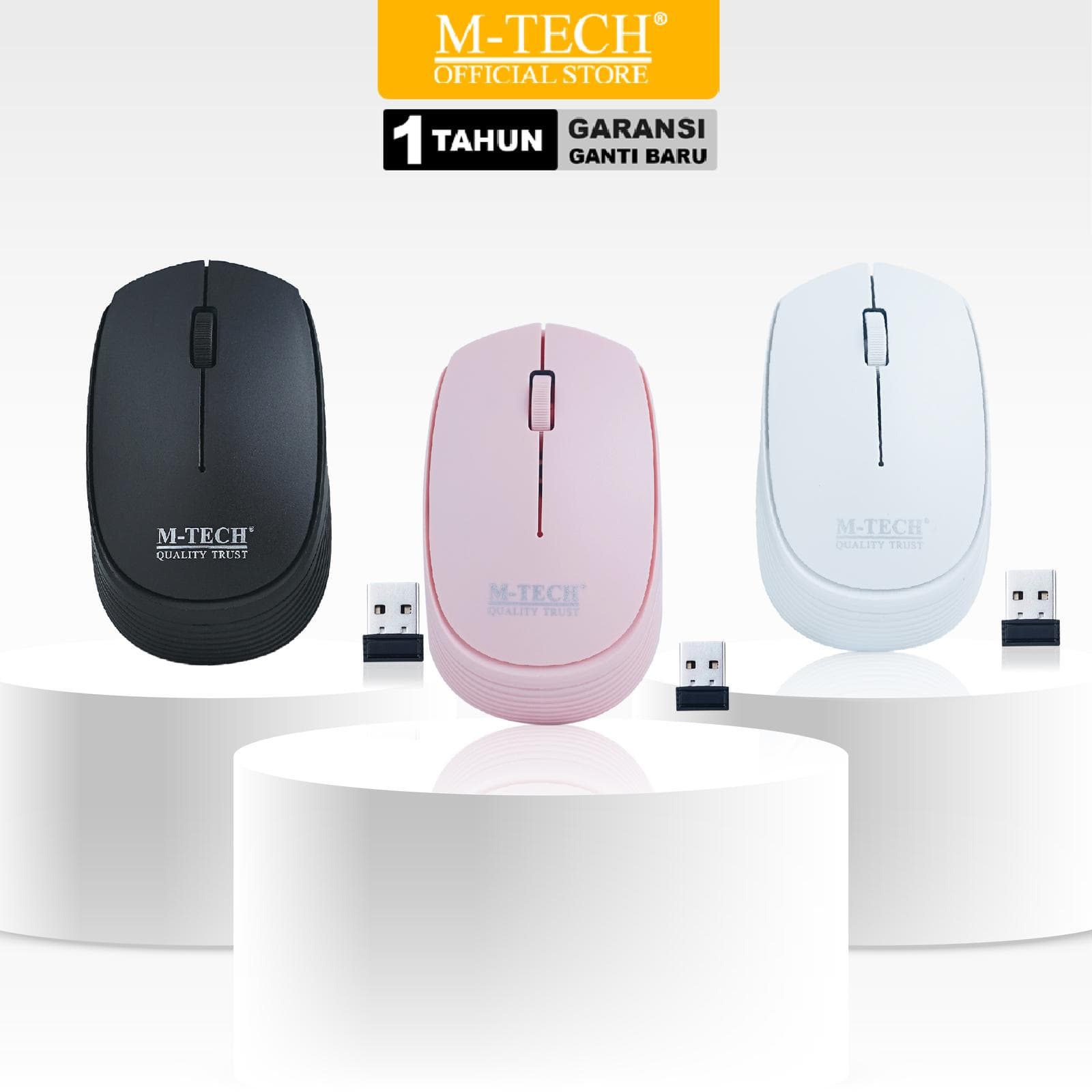 MOUSE MTECH SY-7030 1200DPI BLACK/WHITE/PINK