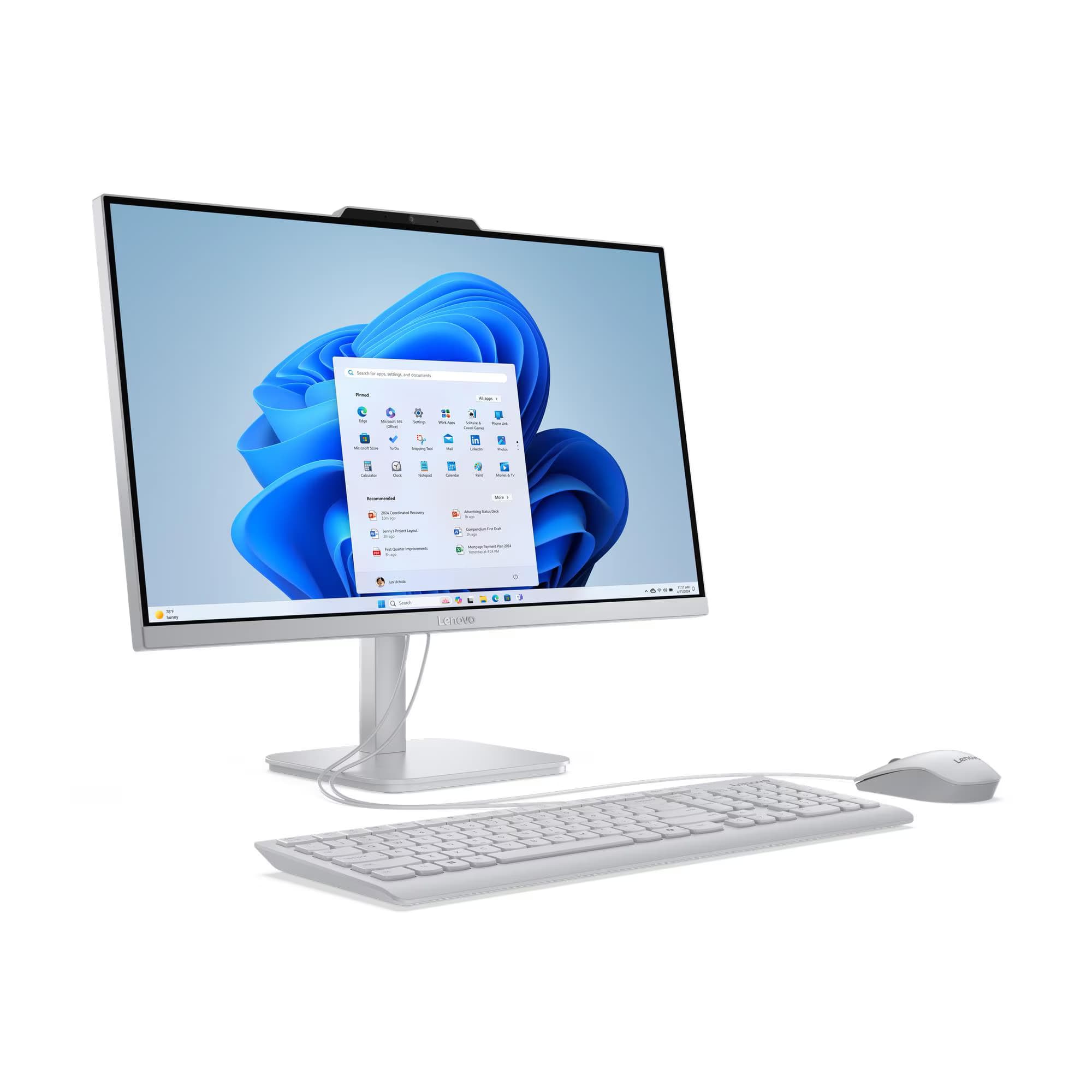 PC AIO LENOVO A100 F0J6005DID INTEL CORE I3-N305 8GB 512GB SSD 23.8" FHD IPS WIN 11 HOME + OHS 2024 + M365