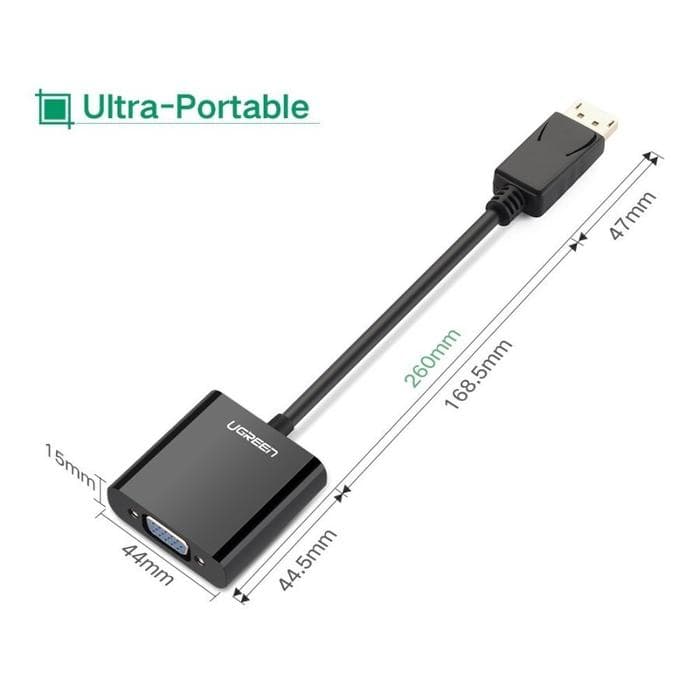 UGREEN KONVERTER DP TO VGA M/F (20415)