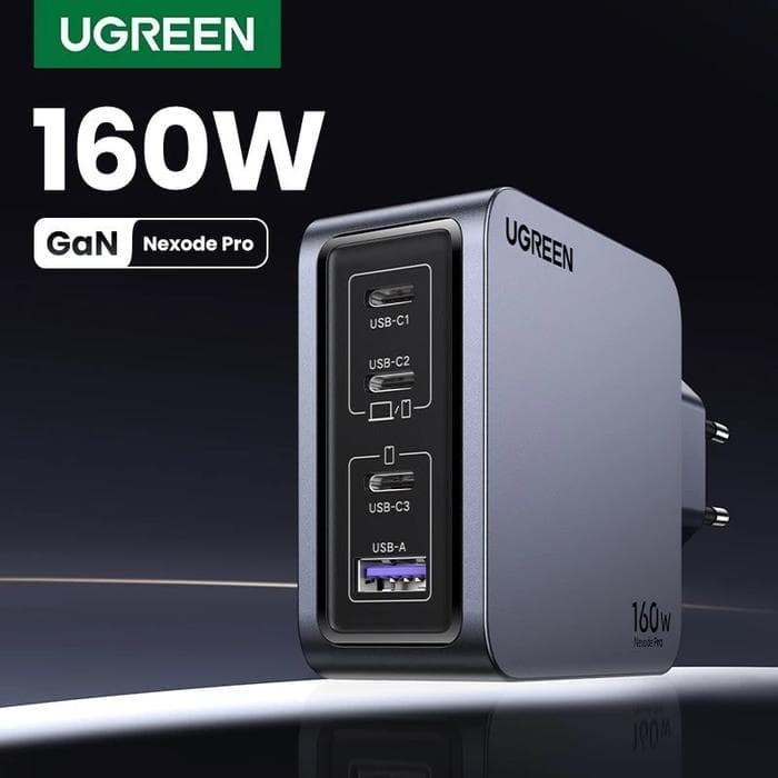 UGREEN CHARGER SET NEXODE PRO GAN 160W GRAY (25877)