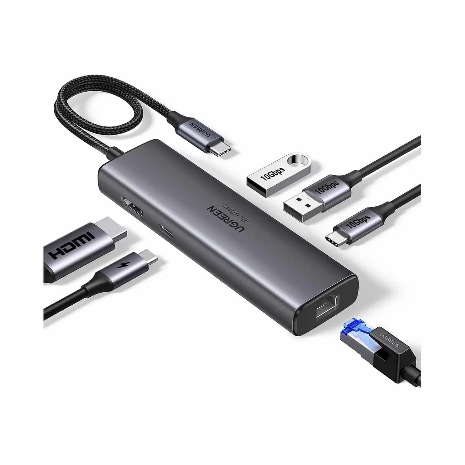 UGREEN USB HUB TYPE C 6 in 1 (45000)