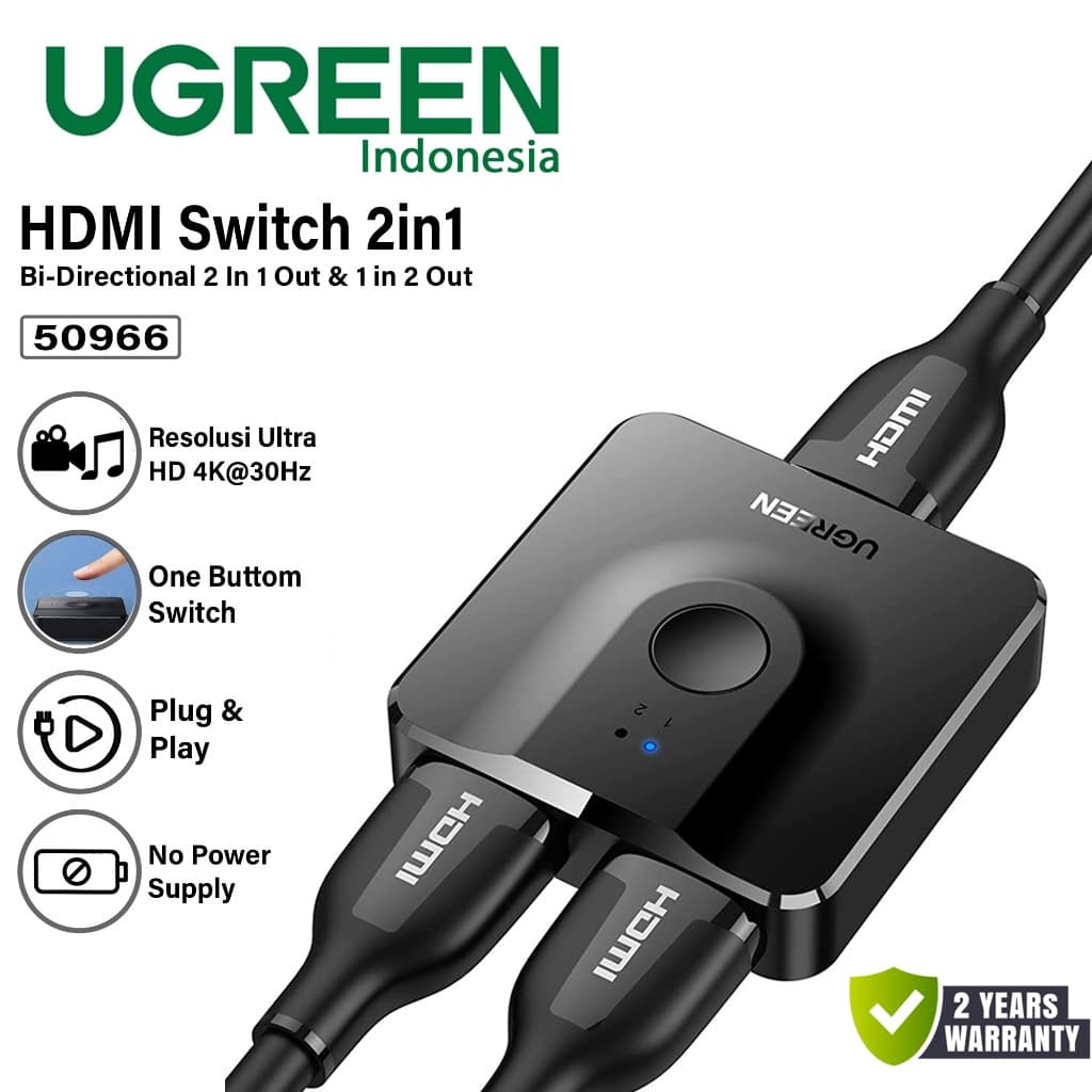 UGREEN SWITCHER HDMI 2 in 1 (50966)