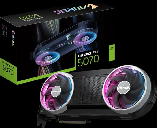 VGA CARD GIGABYTE AORUS INFINITY GEFORCE RTX 5070 12GB GDDR7