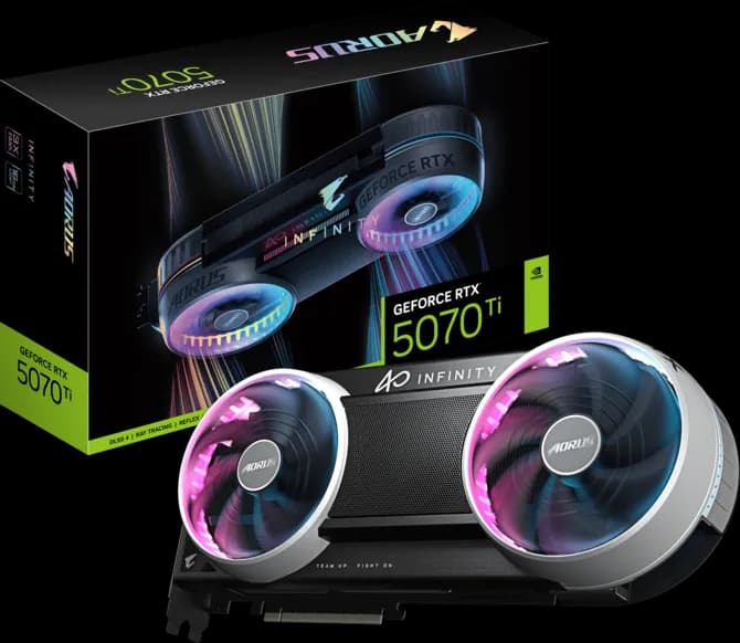 VGA CARD GIGABYTE AORUS INFINITY GEFORCE RTX 5070 Ti 16GB GDDR7