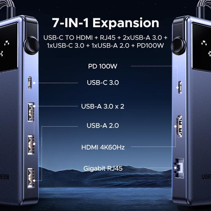 UGREEN USB HUB UNO 7 IN 1 (75179)