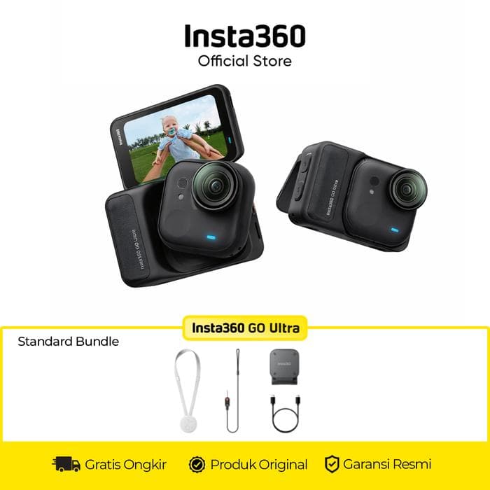 Insta360 GO Ultra Action Camera 4K UltraHD Kamera Kecil Waterproof - GO Ultra