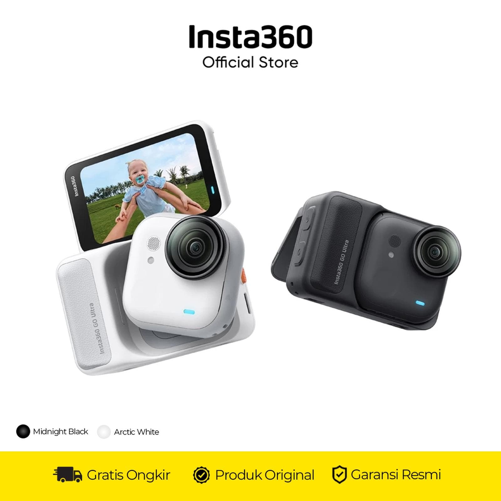 Insta360 GO Ultra Action Camera 4K UltraHD Kamera Kecil Waterproof - GO Ultra