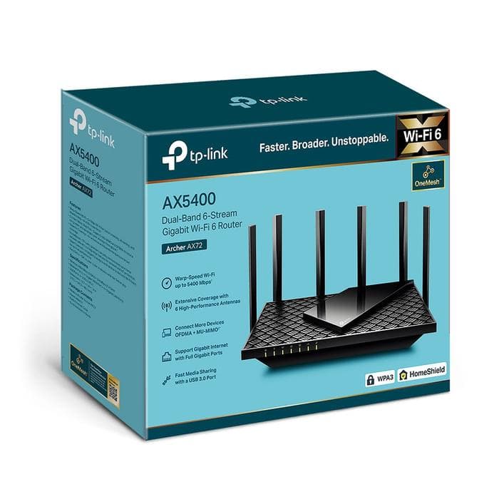 TP-LINK ARCHER AX72 AX5400 WI-FI 6 ROUTER
