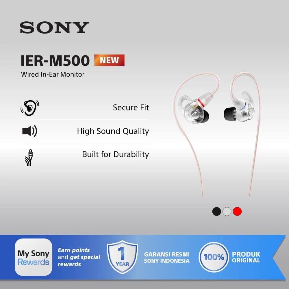 EARPHONE IEM SONY IER-M500 Wired In-Ear Monitor/ Professional Audio / IER-M500
