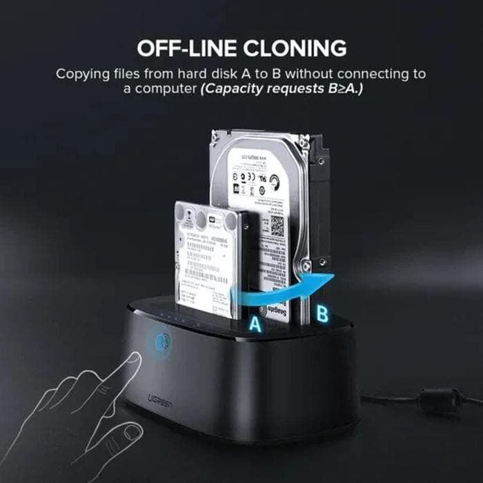 UGREEN DOCKING STATION USB 3.0 SATA DUAL SLOT (50857)