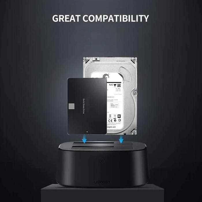 UGREEN DOCKING STATION USB 3.0 SATA DUAL SLOT (50857)