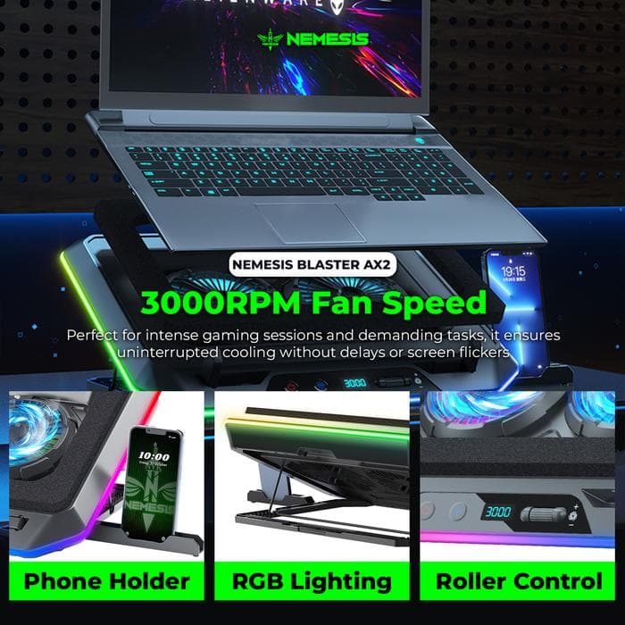 COOLINGPAD NYK NEMESIS BLASTER AX2 RGB - BLACK