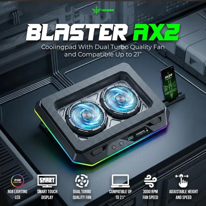 COOLINGPAD NYK NEMESIS BLASTER AX2 RGB - BLACK