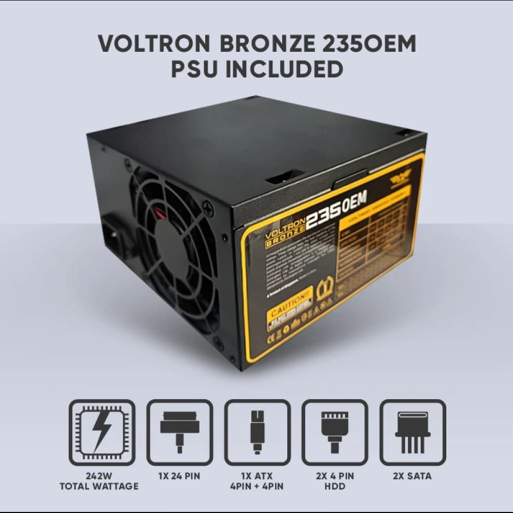 CASING ALCATROZ AZZURA MILLENIA ECO AIR 2 RGB 80 PLUS BRONZE BLACK