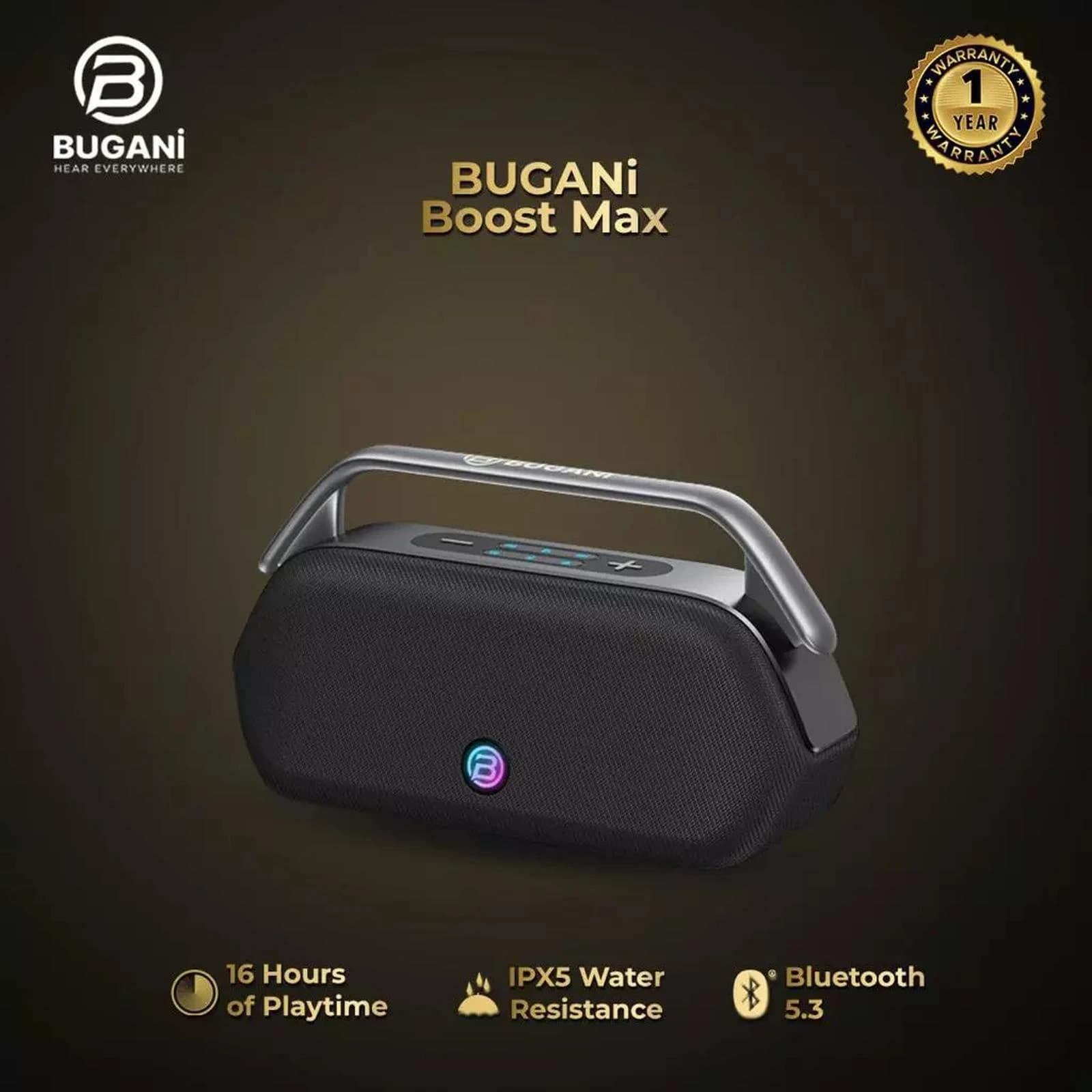 SPEAKER BUGANI BOOST MAX BLACK