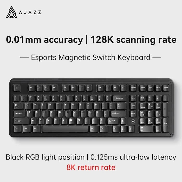 KEYBOARD AJAZZ AK980 MAX WIRED MECHANICAL KEYBOARD HE RAPID TRIGGER MAGNETIC RICE SWITCH