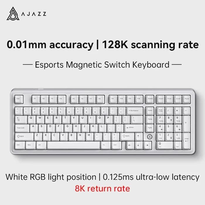 KEYBOARD AJAZZ AK980 MAX WIRED MECHANICAL KEYBOARD HE RAPID TRIGGER MAGNETIC RICE SWITCH