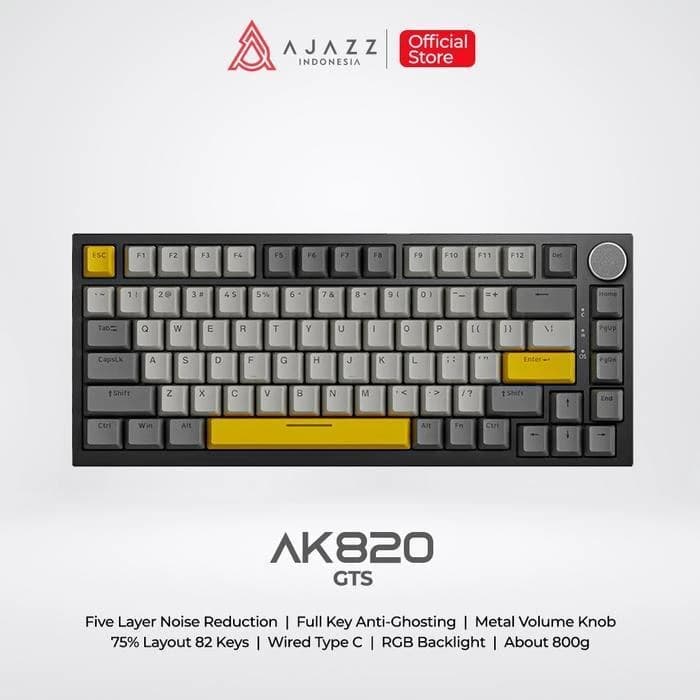 KEYBOARD AJAZZ AK820 GTS WIRED MECHANICAL KEYBOARD RGB