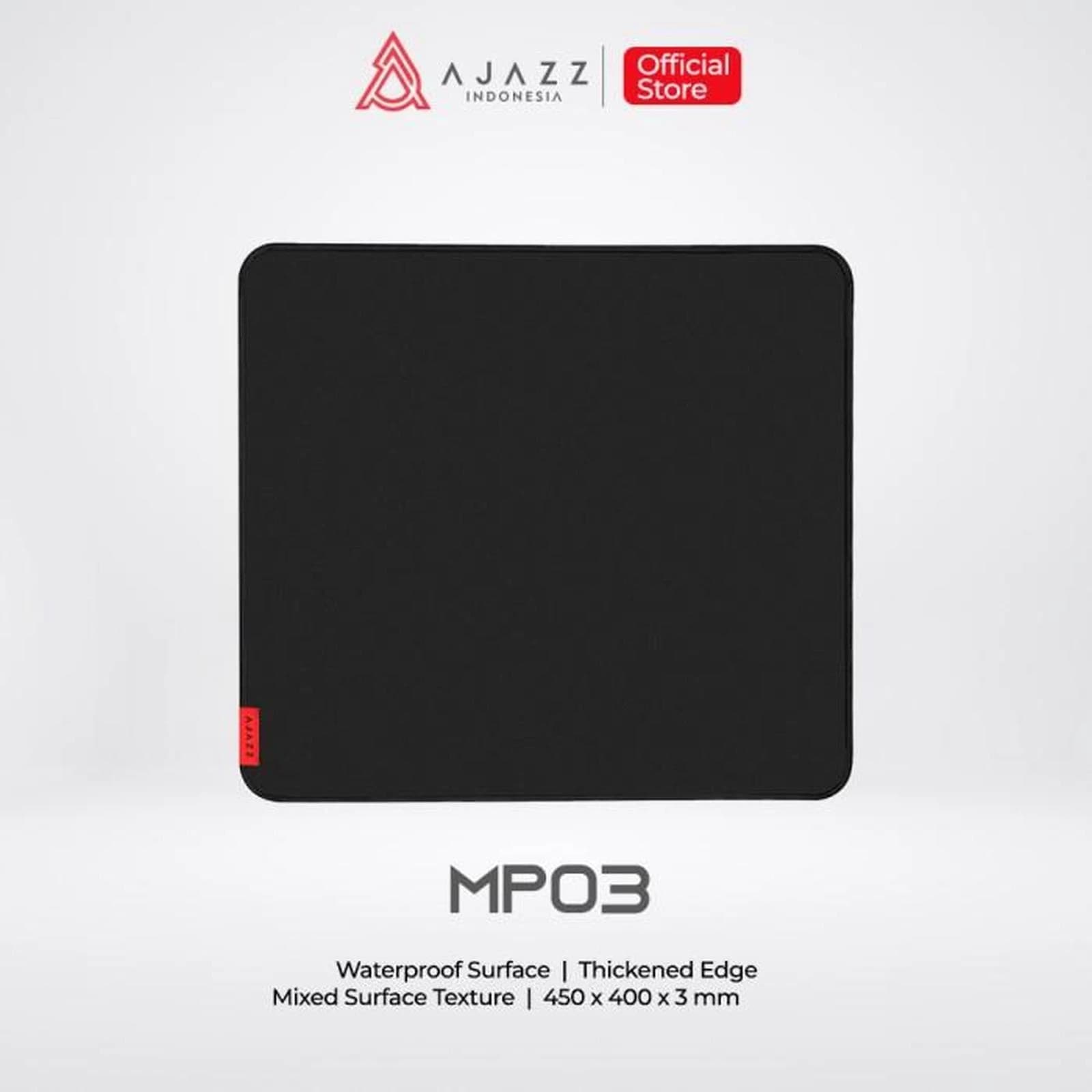 MOUSEPAD AJAZZ MP03 GAMING BLACK (450x400x3mm)