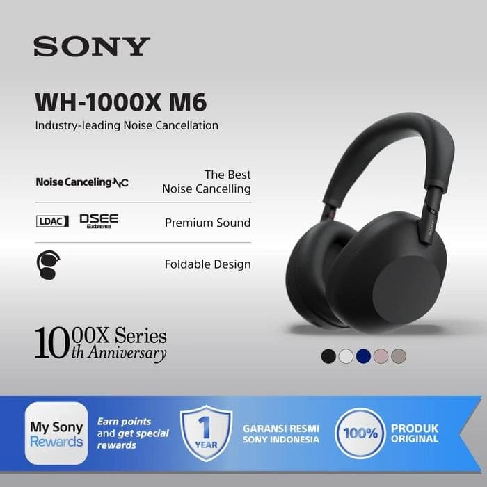HEADPHONE SONY WH-1000XM6 WIRELESS NOISE CANCELLING BLUETOOTH